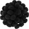 i-mondi® 50 pompons zum basteln schwarz in 20mm klein bastel zubehör pom pom bunt kugeln ponpons deko pompom plüsch