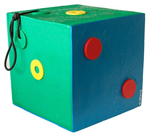 YATE Bogenschießen Ziel Bogenzielscheibe Schießwürfel Polimix Cube Variante 1 grün/blau bis 60lbs Armbrust Zielscheibe Bogensport 30cm Indoor & Outdoor, Wetterfest mit Griff