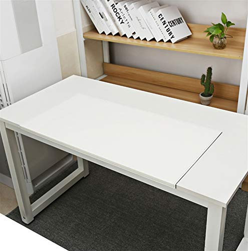 SK Studio Schreibtischunterlage mit Kantenschutz wasserdichte PU Leder, rutschfeste mit Kantenverriegelung Mausunterlage für Computertastatur, PC und Laptop Weiß 70x40cm