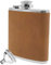 Outdoor Saxx® flasque en acier inoxydable, design cuir, poche poitrine, bouteille de poche, entonnoir, 175 ml, brun clair
