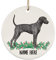 Lovesout Personalisierte Geschenke roter Hut Einhorn Ornament für Weihnachtsbaum Dekoration Plott Hound Schwarz