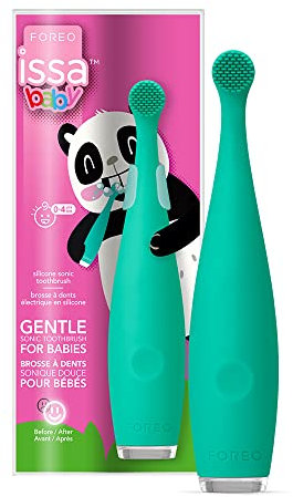 FOREO ISSA™ Baby die sanfte Sonic-Zahnbürste für Babys im Alter von 0 bis 4 Jahren, Kiwi Green