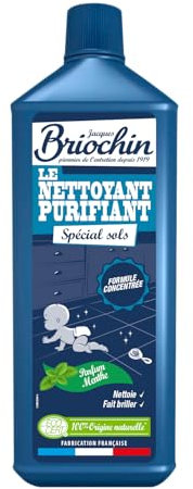 JACQUES BRIOCHIN - Nettoyant Purifiant Spécial Sols - Formule Concentrée - Huile Essentielle d'Eucalyptus - Ecocert - 100 % d'Origine Naturelle - Fabrication Française - 1L