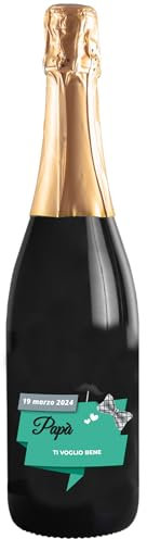Bottiglia di Prosecco DOC personalizzato per lui - Idea regalo esclusiva e originale per uomo, festa del Papà, festa del Nonno, nuova nascita, compleanno e Natale. (0,75L, Fumetto)