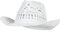 GEMVIE Cowboy Cowgirl Summer Straw Hat Wide Brim Hollow Out Cowboy Beach Sun Hats for Women Ladies White