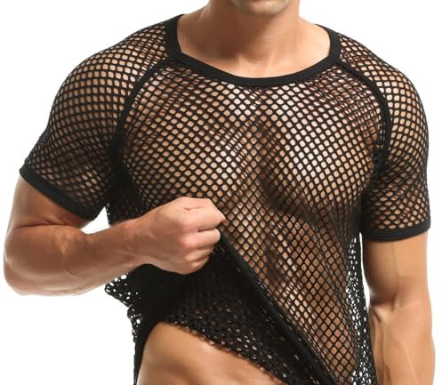 Cave Hero Herren Netzhemd - Netzhemd mit halbem Arm (L)