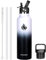 XACIOA Bouteille d'eau en acier inoxydable avec paille –pour boissons chaudes/froides 500/750/1000/ml –Bouteille d'eau isotherme sous vide -avec 2 couvercles de rechange et une brosse à paille