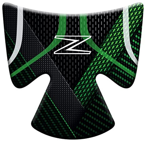 Motorcycle PROTEZIONE RESINATA ZONA, VANO CHIAVE ACCENSIONE ADESIVO EFFETTO 3D, COMPATIBILE con KAWASAKI Z900 (VERDE SCURO)