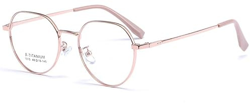 NEWADA Ovale Retro-Lesebrille for Damen, blaues Licht blockierendes Computerbrillen-Lesegerät aus Metall, blendfreier, Flacher Lichtspiegel (Color : Rose-Gold, Size : +1.50)