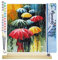 Figured'Art Peinture par Numéro Adulte Farandole de Parapluies - Activité Manuelle Kit de Loisir Créatif DIY Numéro d'Art Complet - 40x50cm avec châssis en bois à monter