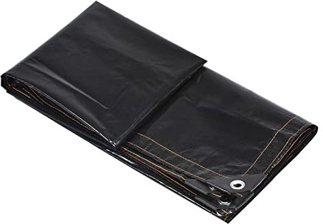 M METERXITY Impermeable Lona Cubiertas - 4.7 Mil Grosor Exterior Techo Cubierta Lona Sábanas Jardín Sombra con Ojales 2x1m, Aplicar a Camping (Negro+Blanco)