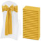 Teruntrue 50 Stück Gold Satin Stuhlschärpen Stuhl Dekorative Schleife Entworfene Stuhlhussen Stuhlschärpen für Hochzeitsempfang Party Hotel Zuhause Küche Dekoration (Gold)