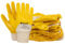 PROOF COMFORT & SAFETY - Gants de travail CITRA, Gants en coton avec revêtement en nitrile jaune, 12 paires en taille 11, de protection résistantsà l'huile et à la graisse