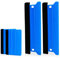 Ewrap 10CM + 21CM Allpurpose Plastic Squeegee Set, Felt Edge Squeegee, Vinyl Applicator Wallpaper Tools Window Tint Squeegee, For Removing Bubbles/Cleaning Dust Tool, 4Pcs, Blue