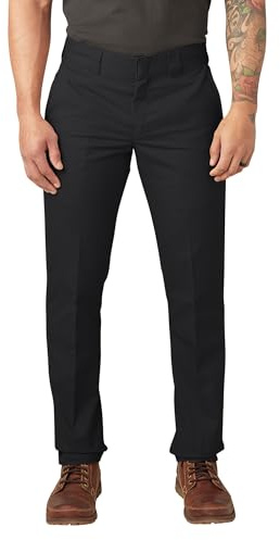 Dickies Slim Fit Tapered Leg Multi-Use Pocket Work Pants. Black, 36 30