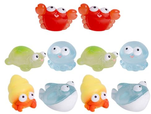 JOINPAYA 10 Stück Mini- -Harztiere Winzige Meerestierfiguren Meeresminiatur-Kunststofftiere Aquarium-Dekoration Für DIY-Aquarium Mikro-Feengarten Puppenhaus