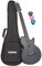 Cascha Anfänger Gitarre Set - Kohlefaser Schwarz Carbon Fibre Electric Akustik Gitarre Cutaway Carbon Fiber Acoustic Guitar für Kinder Erwachsene
