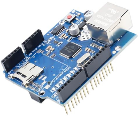 Binghe Tarjeta de expansión de red Ethernet Shield W5100, Compatible con Arduino, Incluye ranura para tarjeta SD