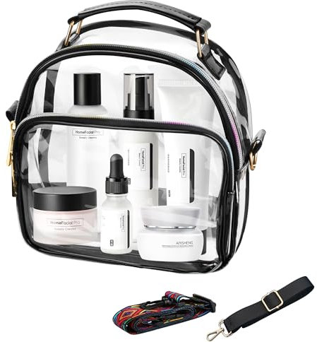 Neceser Viaje Transparente Mujer, Bolsa Impermeable Viaje Necessaire, Gran Capacidad Bolso de Aseo con 2 Capas, Toiletry Bag Gadgets de Viaje