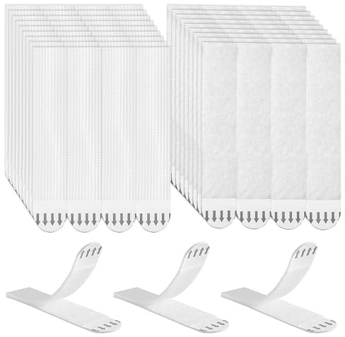 WEHOOM Appendi Quadri Senza Chiodi, 72 Pezzi Adesivi per Quadri da Appendere, 19 x 92 mm Appendi Quadri Adesivi, Rimovibile Attacca Quadri Senza Chiodi Adatto per Dipinti Cornici Decorazioni e Poster