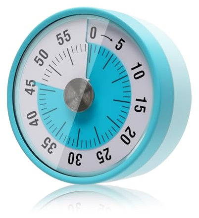 LURICO Temporizador Visual para Niños, Temporizador Visual de 60 Minutos, Temporizador Mecánico Visual para Cocina, Aula, Oficina, Escritorio, Temporizador de Cuenta Regresiva para Niños