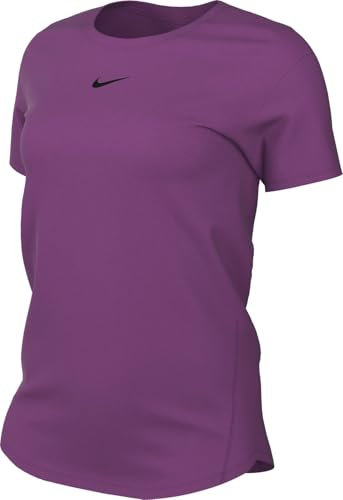 Nike One Classic Dri-Fit Short Sleeve Top for Women, Hot Fuchsia/Black, FN2798-518, XS