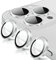 Rainway Camera Lens Protector for iPhone 14 Pro/iPhone 14 Pro Max, Shatterproof Ultra HD Individual Lens Protectors, 9H Ultra-tough Tempered Glass with Aluminum Rim, Ultra-thin, Silver