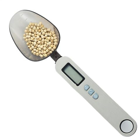 Cuchara medidora de alimentos digital, pantalla LCD, cuchara medidora electrónica, balanza digital para dispensar alimentos para mascotas, familia, amigos