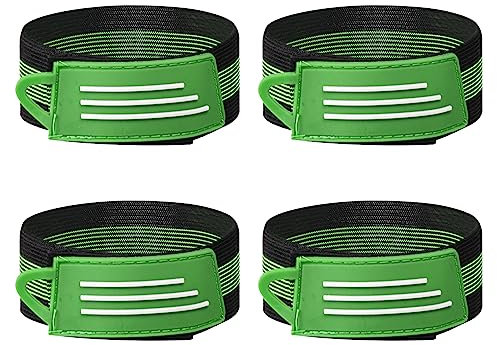4 Stück Fahrrad-Knöchelbein-Hosenbänder mit Clip-Riemen für Radfahren, Klettern, Camping