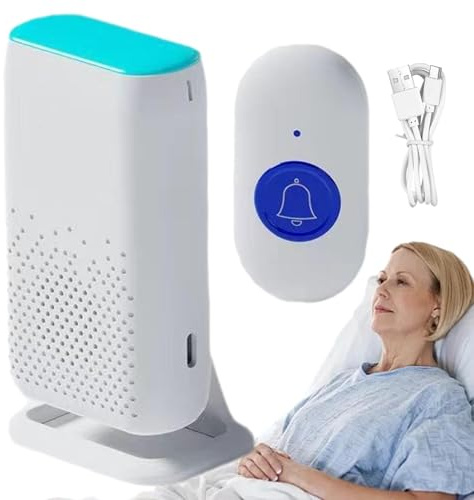 Pulsante di chiamata del caregiver | Campanello di chiamata LED impermeabile SMART IP68 - allarme di vita Buzzer wireless a distanza ultra lunga per pazienti disabili persone incinte