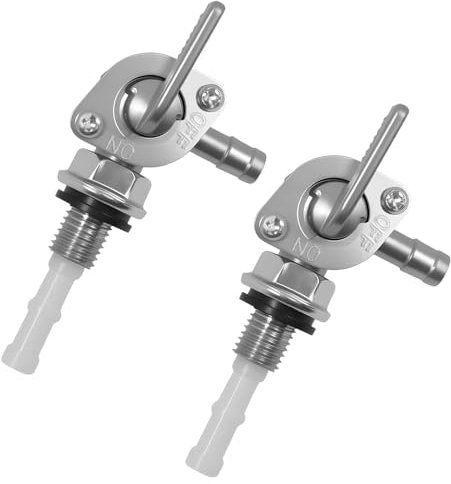 2 Pezzi Interruttore del Rubinetto del Carburante M10, Interruttore Universale in Metallo per Serbatoio di Carburante, Generatore, Moto, Kart da Off-Road