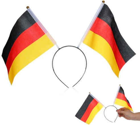 LALADEFIEE Deutschland-Flaggen-Haarband Verstellbares Stirnband Als Fanartikel Kopfdekoration Und Partyzubehör Für Fußball Europapokal Und Deutschland-Fest