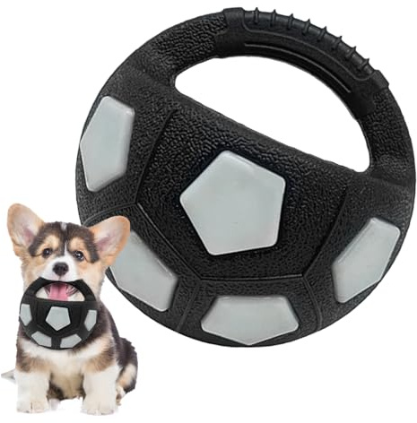 Fußball Für Hunde – Interaktives, Quietschendes Kauspielzeug, Langlebiger Fußball-Trainingsbegleiter, Langlebiges Griff-Zieh-Spielgerät | Welpen Aggressive Kauer Große Kleine Rassen Outdoor Indoor Men
