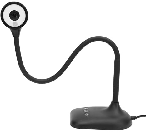 Xiuganpo 5 MP USB-dokumentkamera, 2K Autofokuswebbkamera med LED-ljusbildinvertering för Fjärrundervisningsklassrum