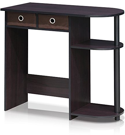 Furinno Go Green Home Laptop Notebook Computer Desk, Study Desk, Writing Desk, Dark Walnut