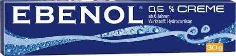 Ebenol 0,5% Creme mit Hydrocortison, zur schnellen Hilfe bei entzündlichen Hauterkrankungen, für Erwachsene und Kinder ab 6 Jahren, Spar-Set 3x30g