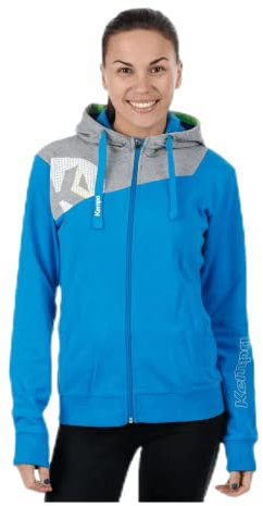Kempa Herren Core 2.0 Kapuzen Jacke, blau/Dark grau melan, M