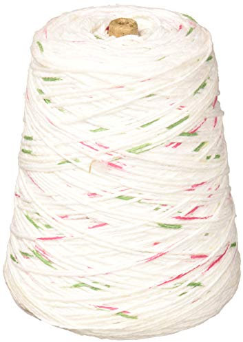 Spinrite Lily Sugar'n Cream Yarn - Cones-Holly Jolly, Ivory