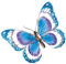 Thompson & Morgan Large Metal Butterfly Garden Wall Art with Colourful Glass Decoration, Dimensions L44 x W2.5 x H34cm (Blue & Purple) (Blue & Purple)