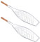 UPKOCH 2 Piezas de Parrilla de Pescado Cesta Plegable Portátil de Acero Inoxidable Barbacoa Barbacoa Parrilla Cesta para Pescado Verduras Camarones
