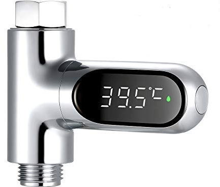 Bedler LED-Digital-Dusche-Temperaturanzeige 0~100 ℃ Baby-Badewasser-Thermometer Celsius/Fahrenheit-Anzeige 360 ° drehbarer Schirm für Hauptküche-Badezimmer Duschthermometer
