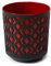 AZTEK Flowerpot Herb Plant Flower pot |Ø 19,5, H:20 cm | Balcony Garden Container Bucket | Flower casing | colourful planters indoor/outdoor pots | Mix! Match! Play! (Black + Red)