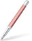 STAEDTLER Füllhalter triplus 474 F, Farbe Radiant Rose, hochwertiges Metallgehäuse in ergonomischer Dreikantform, Stahlfeder F, mit Patrone in Schreibfarbe Blau, 474 F20-3