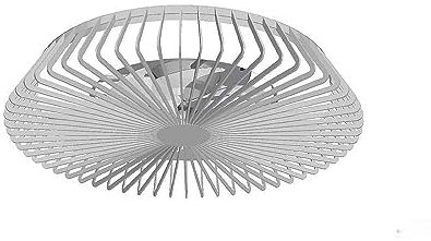 Mantra Iluminación. Modèle HIMALAYA. Ventilateur et plafonnier de 63 cm de diamètre, couleur argentée. Source de lumière LED 70 W 2700 K-5000 K 4 900 lm. Ventilateur 35 W
