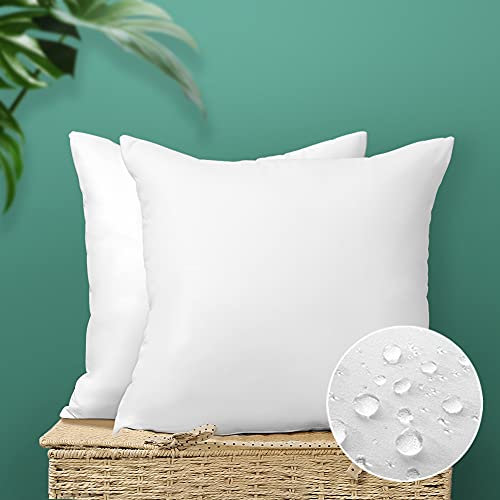 Artscope 2er Set wasserdichte Kissenfüllung 40 x 40 cm- Kisseneinsätze im Freien - Füllkissen Kopfkissen Sofakissen für Patio Garten Sofa Bauernhaus Dekor