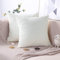 Artscope 2er-Set Dekorativ Kissenbezüge 40 x 40 cm Kordsamt Reine Farbe Kissenbezug Weicher Plüsch Kissenhülle Set Kissen Fall für Sofa Auto Schlafzimmer Zuhause Zierkissenbezüge (Weiß 40 x 40 cm)