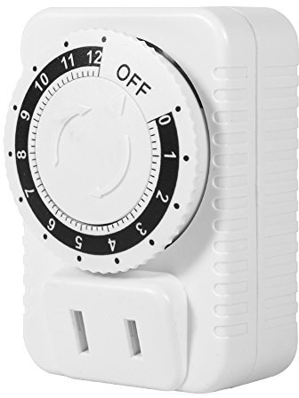 Enchufe del temporizador, temporizador digital,12 horas Interruptor de enchufe de pared de tiempo mecánico eléctrico digital para luz de acuario, carga de teléfono celular, electrodomésticos de cocina