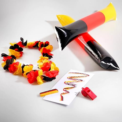 Fanset Deutschland Fanartikel Fußballdeko Flagge Dekoration WM EM komplettes Set