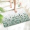 Twyt decor Badezimmerteppich, Motiv: grüne Eukalyptus-Salbeiblätter, Kaschmir, rutschfest, saugfähig, weich, unter die Tür, für Badewanne, Dusche, Waschbecken, 43,2 cm B x 68,6 cm L