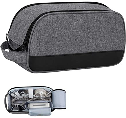 NICERAM Reisetasche für CPAP-Geräte, Umhängetasche für Beatmungsgeräte, CPAP-Aufbewahrungs-Organizer, anpassbare Innenausstattung für Stromkabel, Schläuche und CPAP-Zubehör